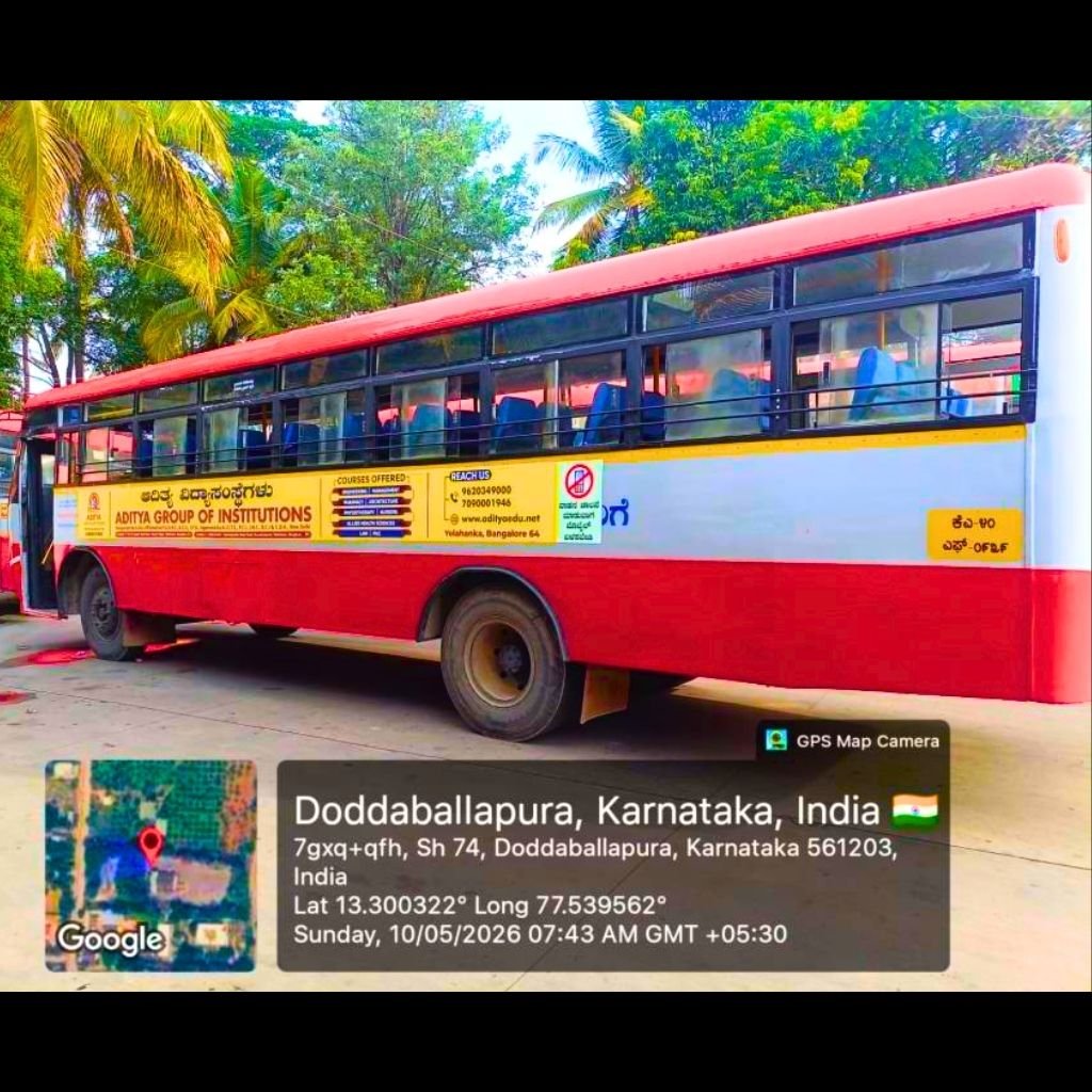 KSRTC Bus Advertisement in bangalore for Adithya Groups