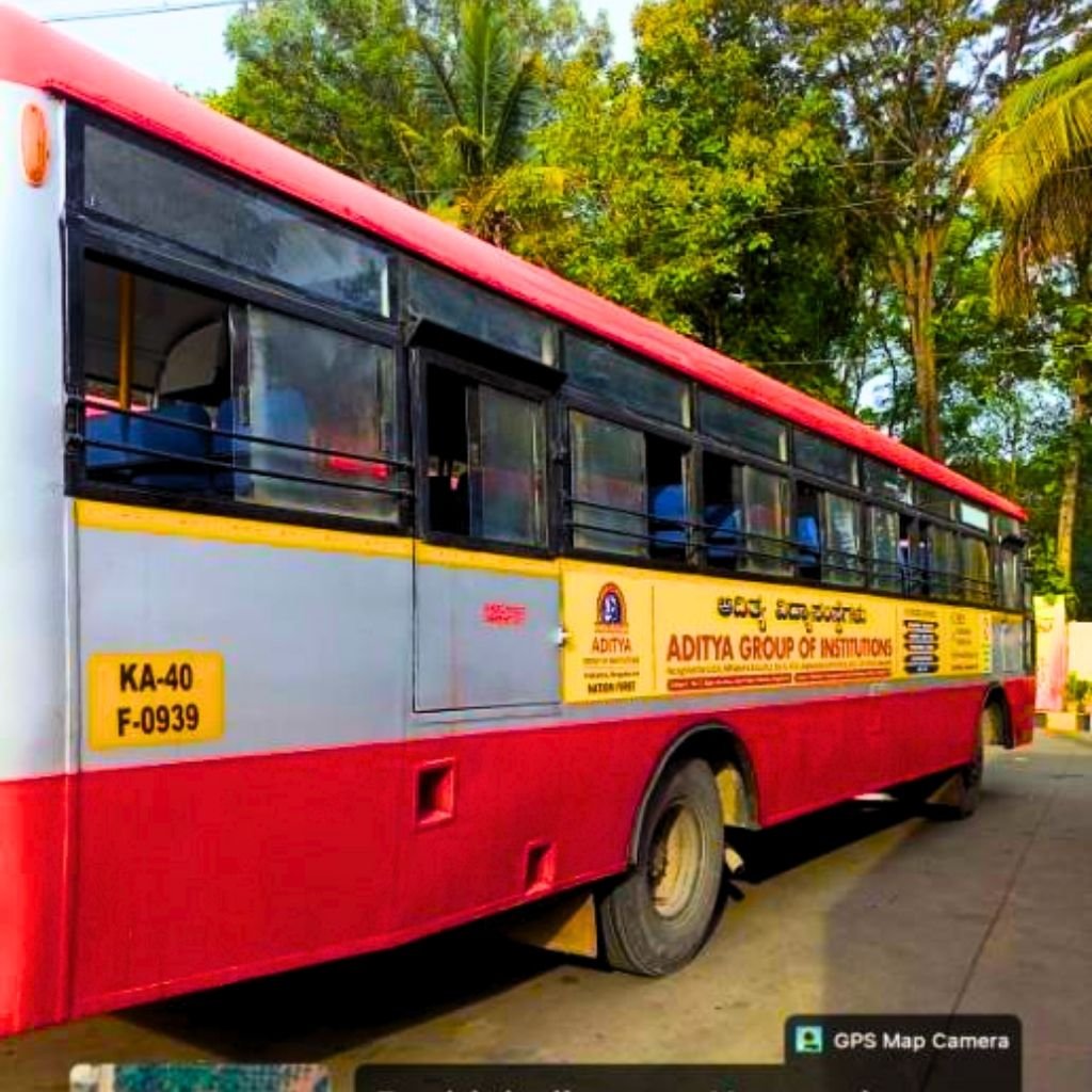 KSRTC Right side Bus Advertisement in bangalore for Adithya Groups
