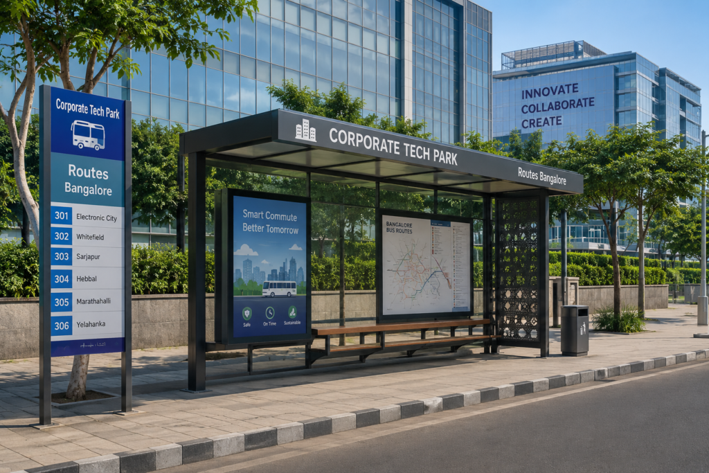Transit Media Branding in Bangalore Corporate Tech Park Routes