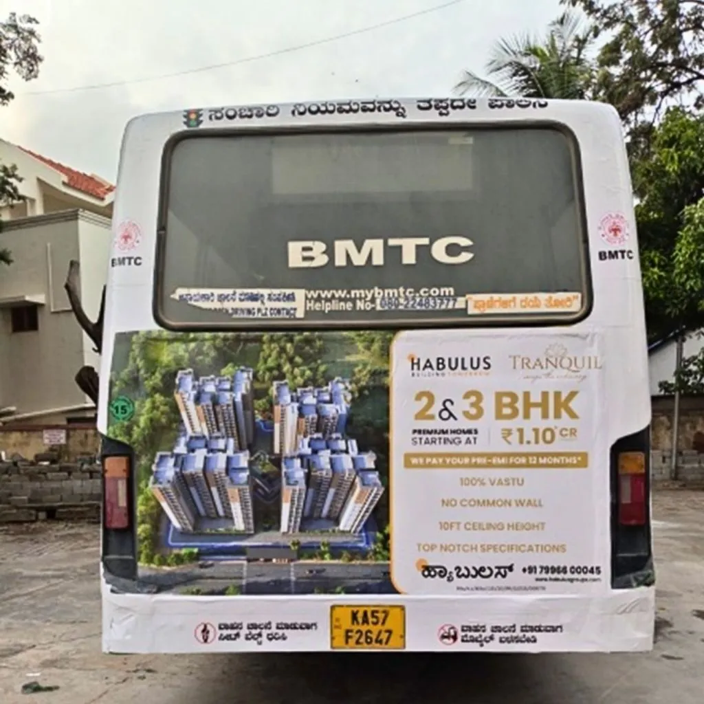BMTC Bus advertisement for Habulus Back side