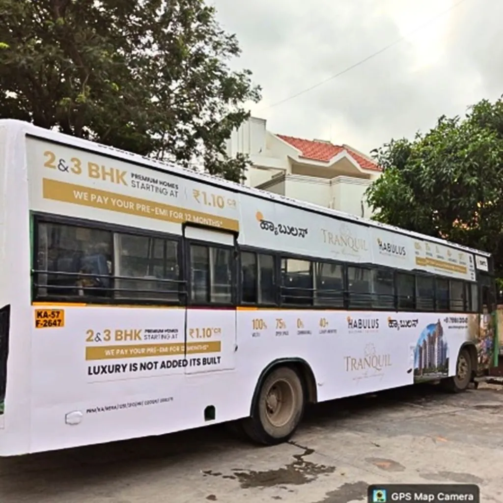 BMTC Bus advertisement for Habulus Right side