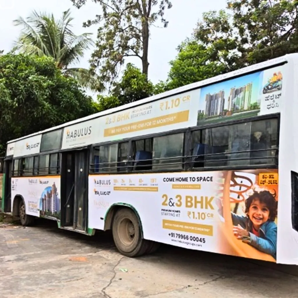 BMTC Bus advertisement for Habulus left side